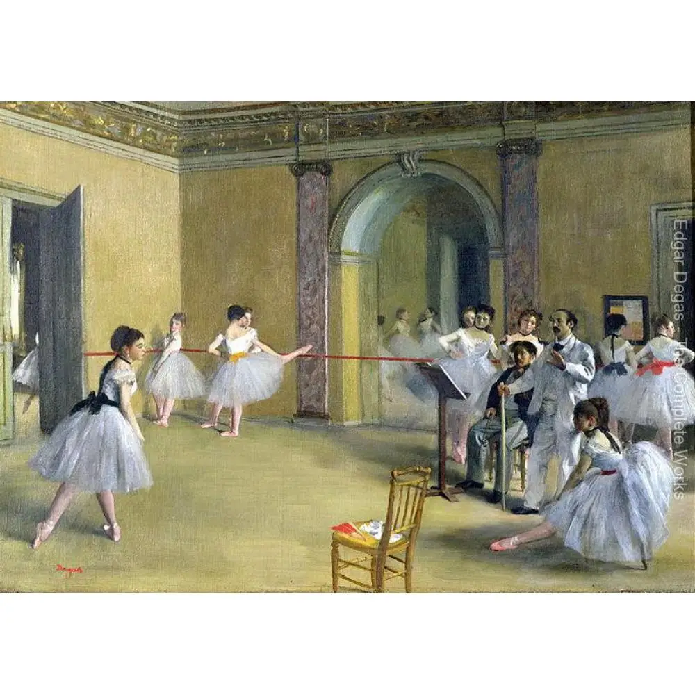 Edgar Degas Painting Dancer Art Gallery The Dance Foyer At The Opera Handmade Oil On Canvas Reproduction High Quality Wall Decor