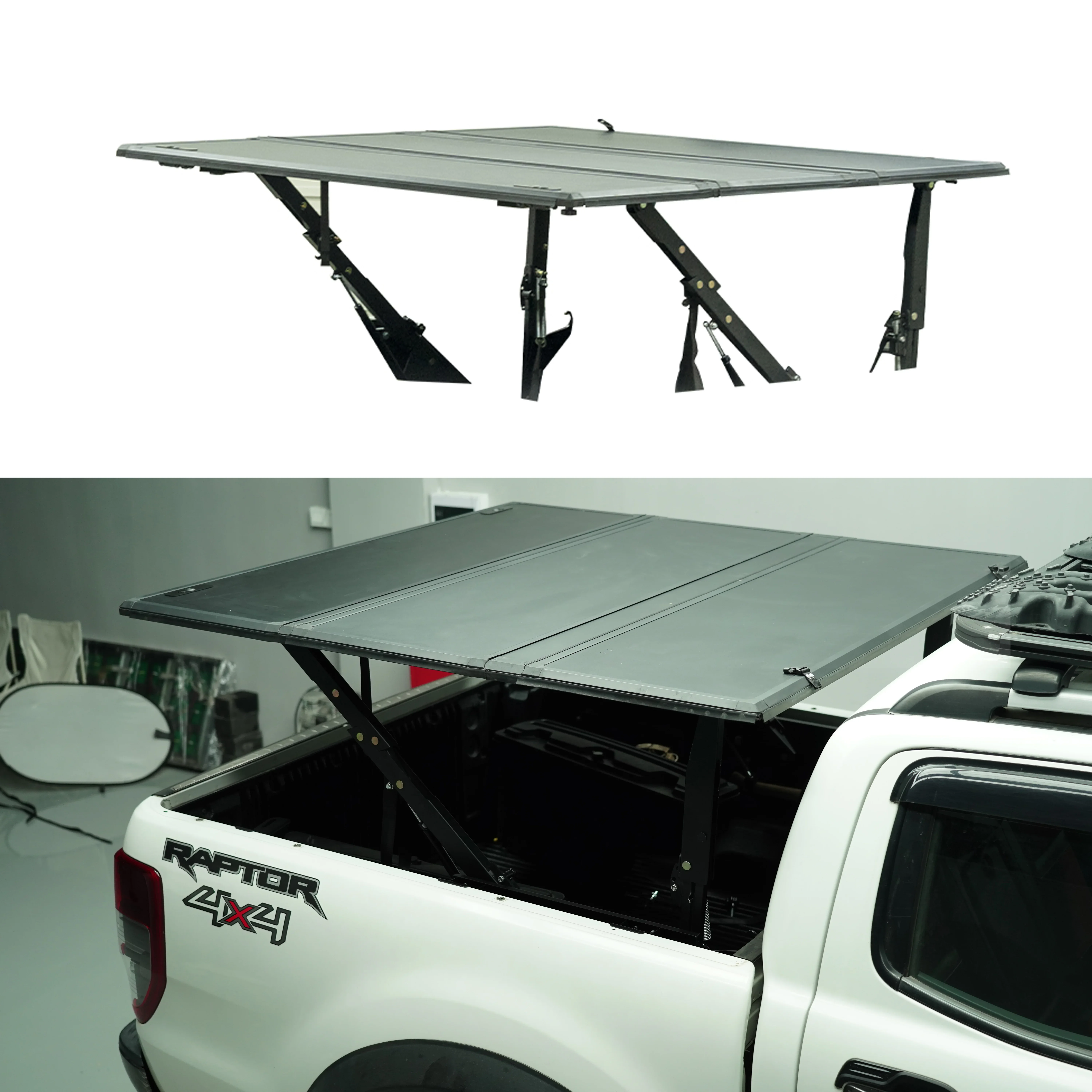 New Upgrade Pickup Folding Tonneau Cover Increased Storage Hard Lift-up Tri-fold Bed Cover For LDV/Maxus T60 T70