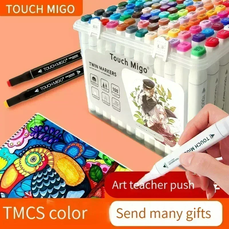 Kids Students Dual Head Manga Drawing Pens Art Supplies 12/48 Colors Single Art Markers Brush Pen Sketch Alcohol Based Markers