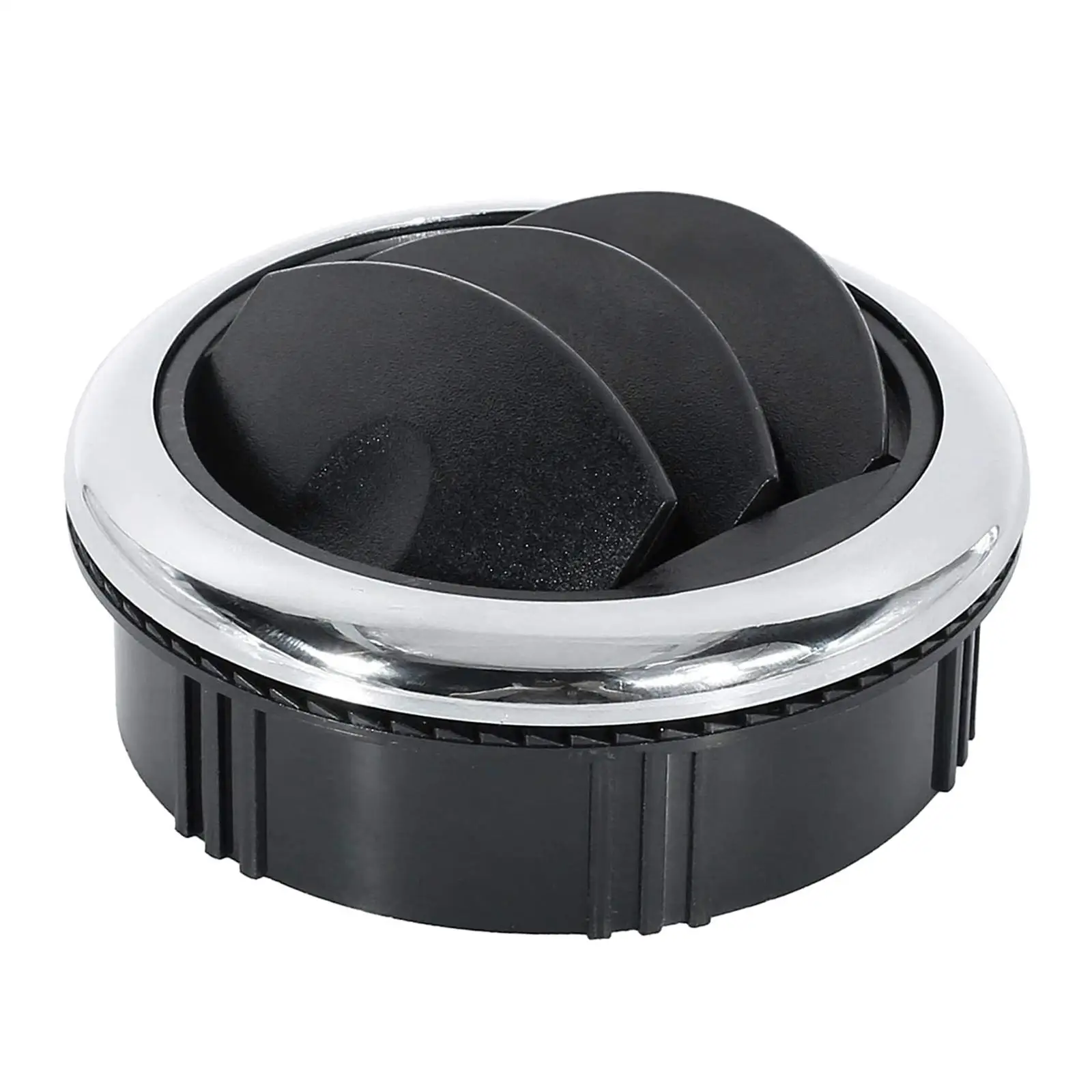 Car Air Vent Deflector Outlet Round Supplies ABS Plastic Black Silver Air Conditioning Outlet Aembly Fit for RV Bus Side Roof