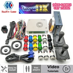 9800 DIY Arcade Machine Cabinet Bundle Pandora Saga DX Game Console Set with HAPP Push Button 8 Way American style Joysticks