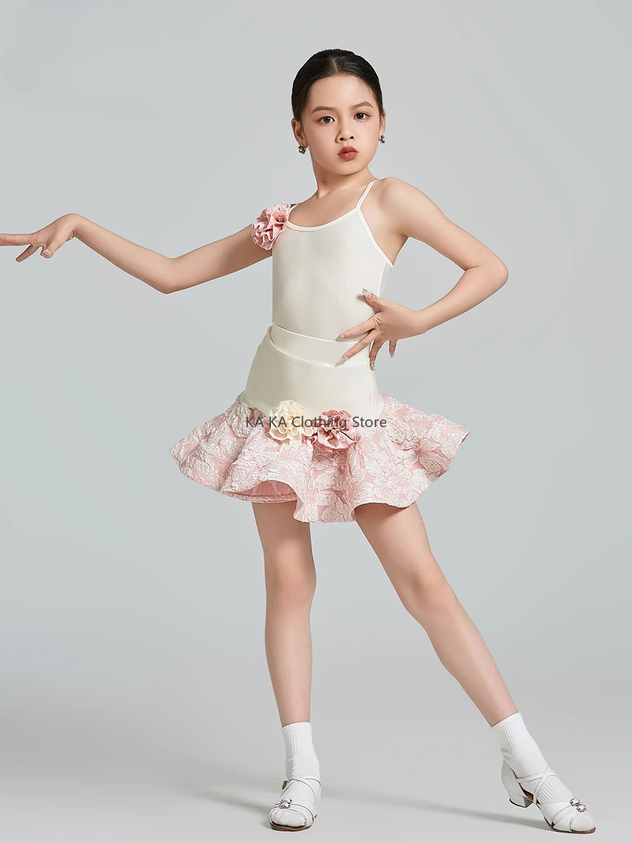 Cha Cha Tango Rumba Latin Dance Dress Girls Samba Salsa Dance Costume Kids Professional Competition Ballroom Dance Dresses Child