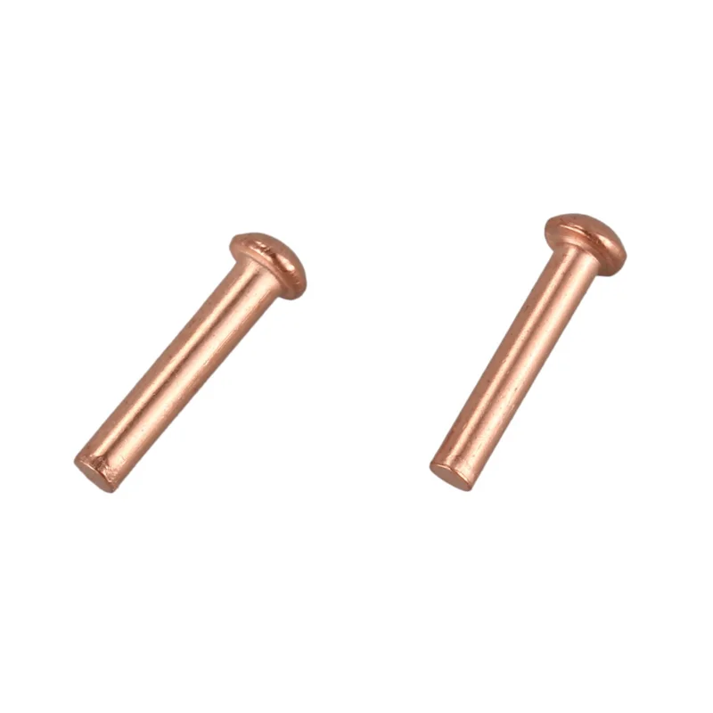 B50C 500 Pcs 5/64Inch X 25/64Inch Round Head Copper Solid Rivets Fasteners