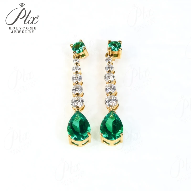 

Earrings Lab Grown Gemstones Columbia/Ruby/Sapphire Pear Shape 925 Silver Gift Hypoallergenic No Fade ​Factory Outlet Charms