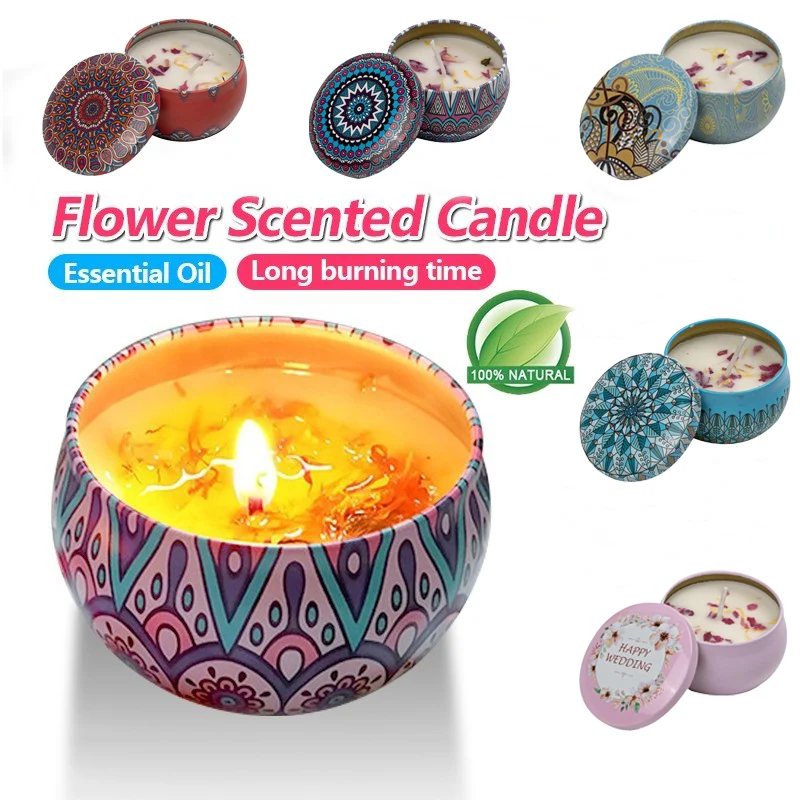 Scented Candle Handmade Natural Soy Aromatherapy Fragrance Birthday/New Year/Teacher Day/Christmas/Party Mother's Day Gift