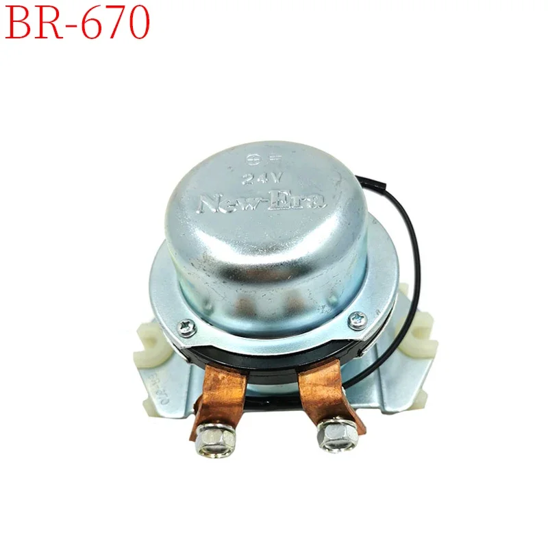 

Excavator Construction Machinery Accessories BR-670 Battery Relay Switch (24V) for Kobelco SK200-5 SK200-8 Hino J05E Engine New