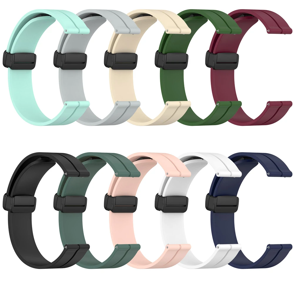 20mm 22mm Smartwatch Band For COLMI P71 Band For COLMI C81/M42/ C60/C61/I31/P68/P73/V68/P28 Silicone Magnetic Buckle Watchband