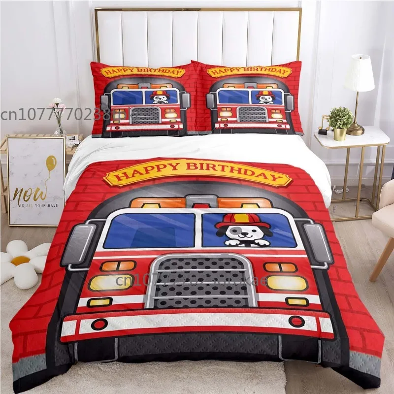 Fireman Sam Children Duvet Cover Sets Printed Bedding Set Double Queen King Size 2/3pcs,Bettbezug