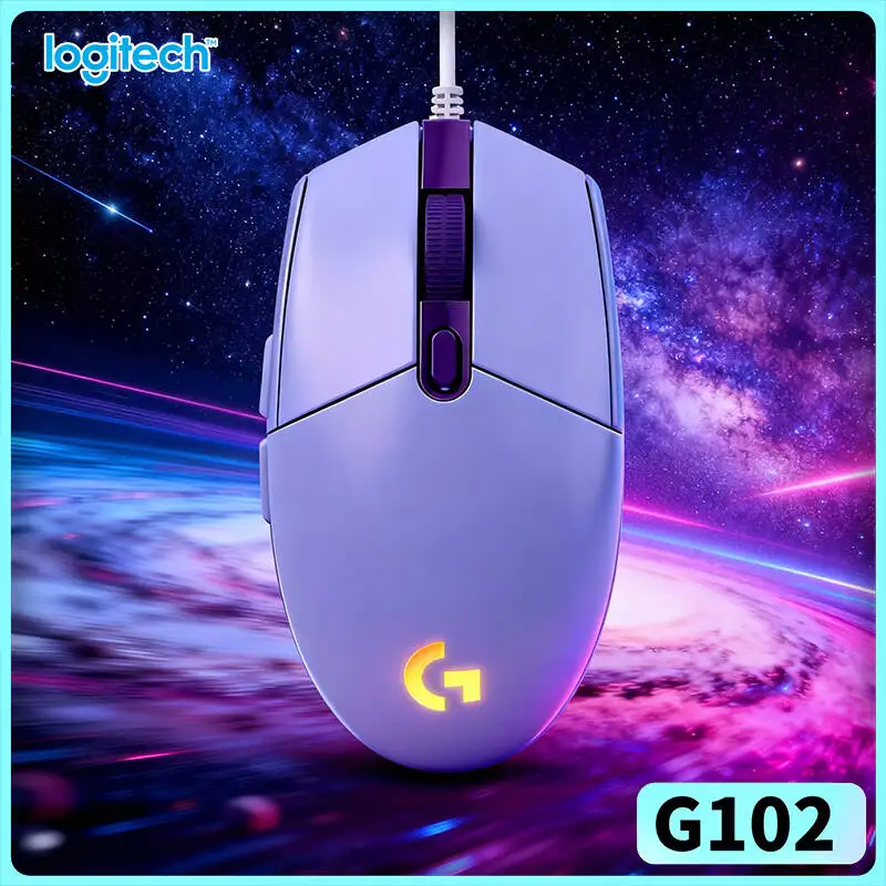 Logitech G102 Gaming Mouse, 8000 DPI Precision, 1ms Report Rate, HERO Sensor, RGB Backlit for Professional Esports