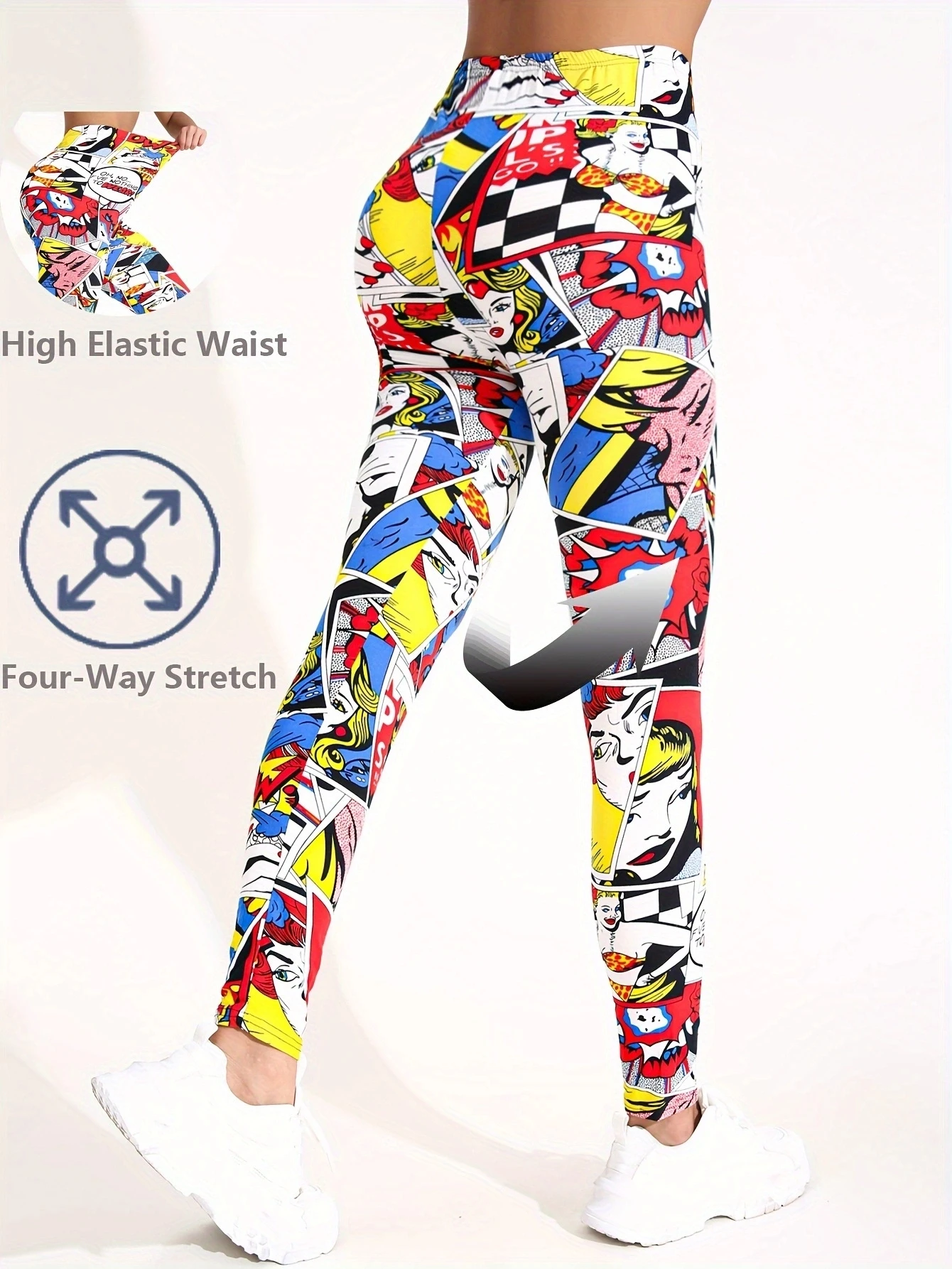 Mode und lässige enge Hosen für Frauen, Legging, hohe Stretch-Fitness- und Yogahosen, sexy Neun-Punkt-Bleistifthosen