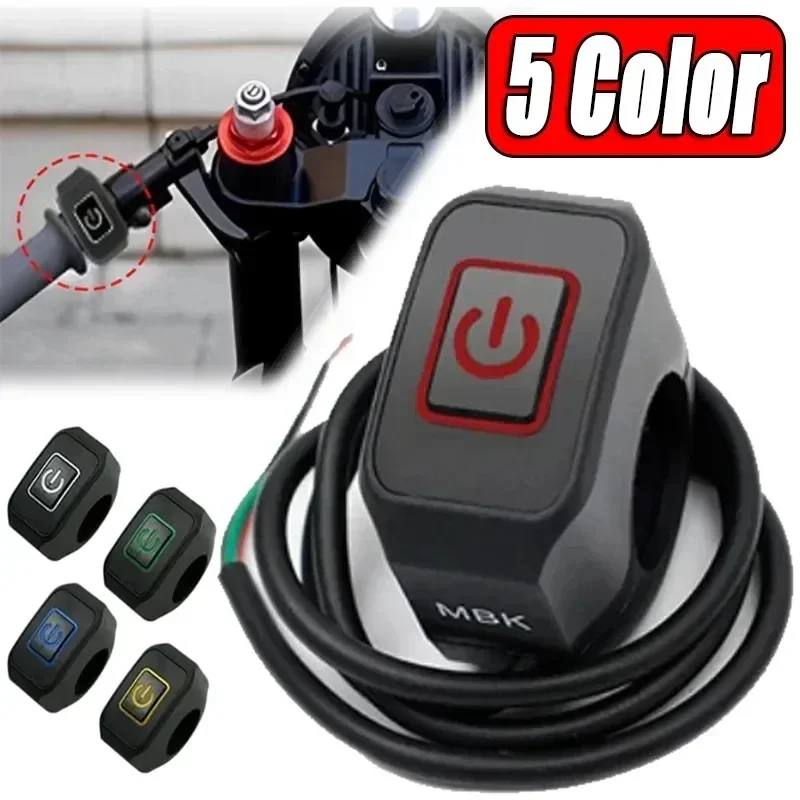 Motorcycle Switch ON/OFF Handlebar Flashing Headlight Horn Control Button 12V Button Connector Handlebar Switch