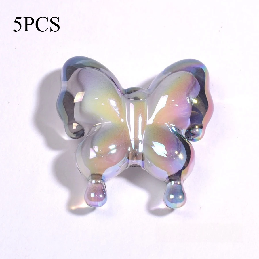 

Цветные акриловые бусины Symphony с гальваническим покрытием, бабочка, сделай сам, материалы для одинакового изготовления ювелирных изделий