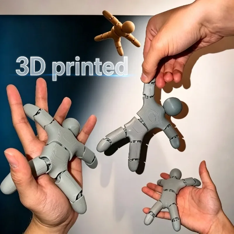 New 3d Printed Joint Movable Humanoid Figurines 9cm Mini Statue Desktop Ornament Home Decoration Collection Gifts