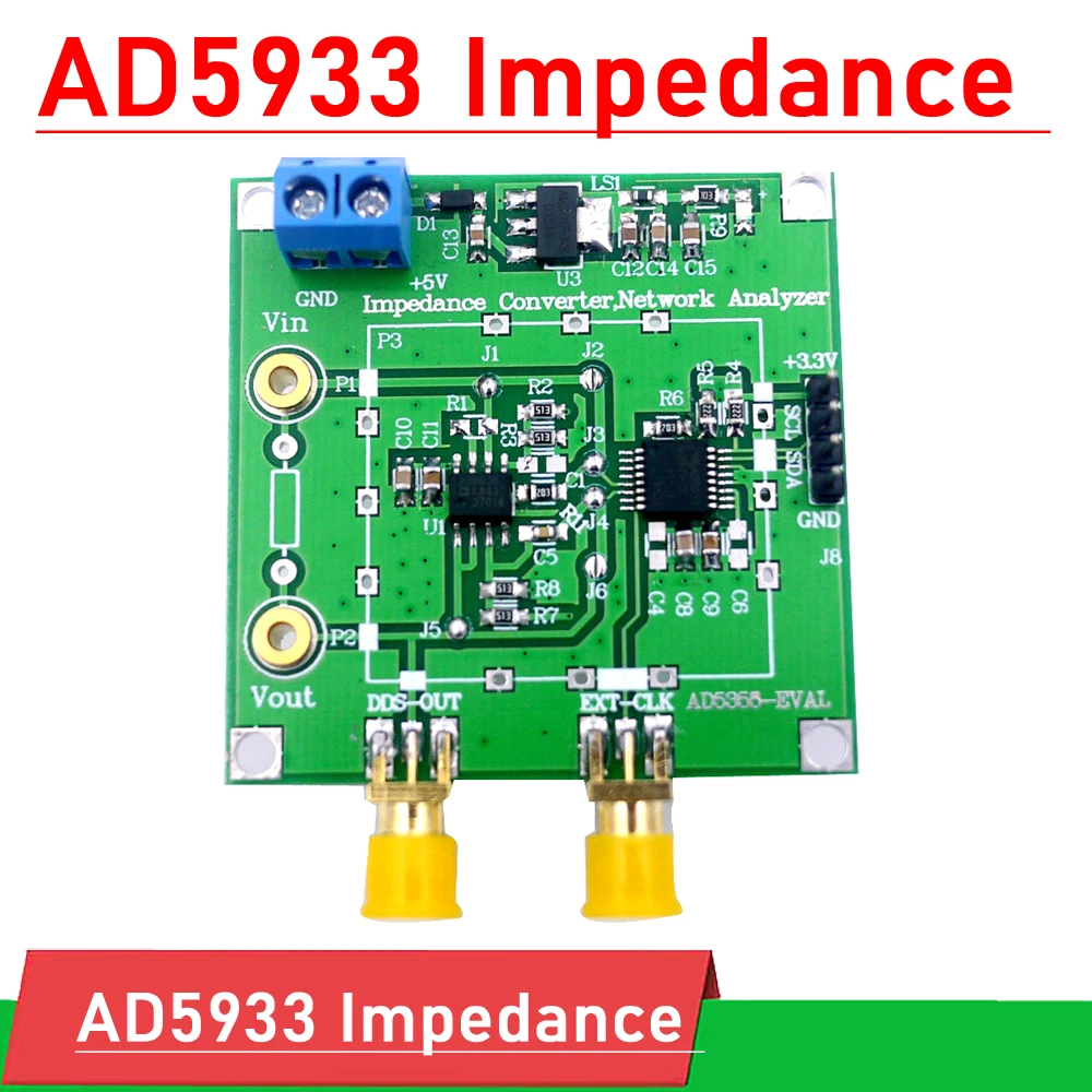 AD5933 EVAL Impedance Converter Network analyzer 1M sampling rate 12bit resolution measurement resistance frequency generator