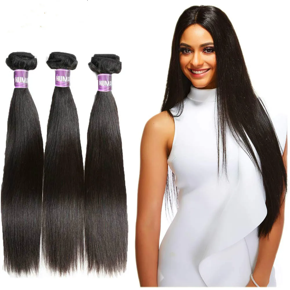 

Real hair wig bundle Female straight hair hair curtain wig