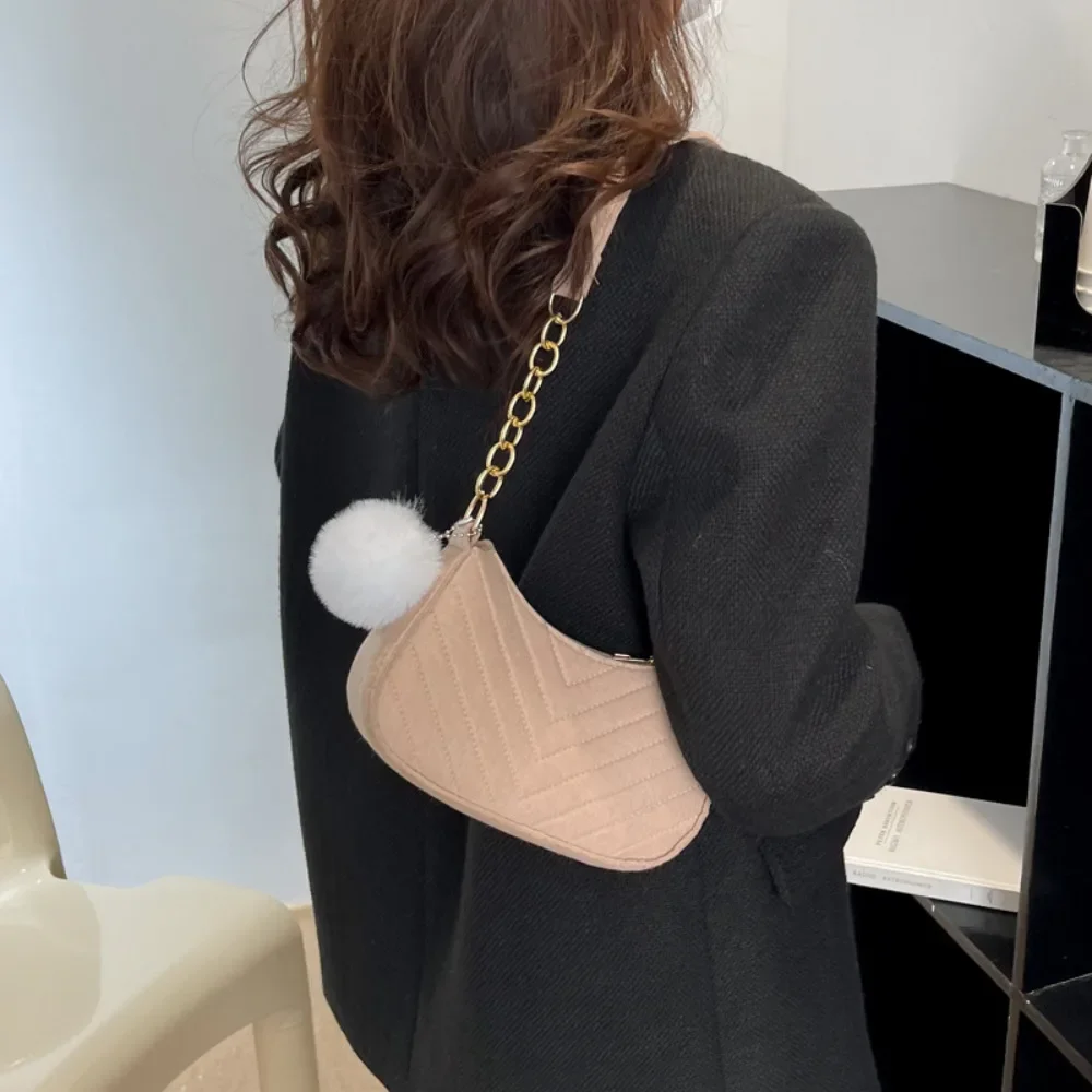 2024 New Fashion Women Handbag Solid Color Casual Mini Underarm Bag Female Chain Shoulder Pouch Hot Sale Ladies Leather Tote Bag