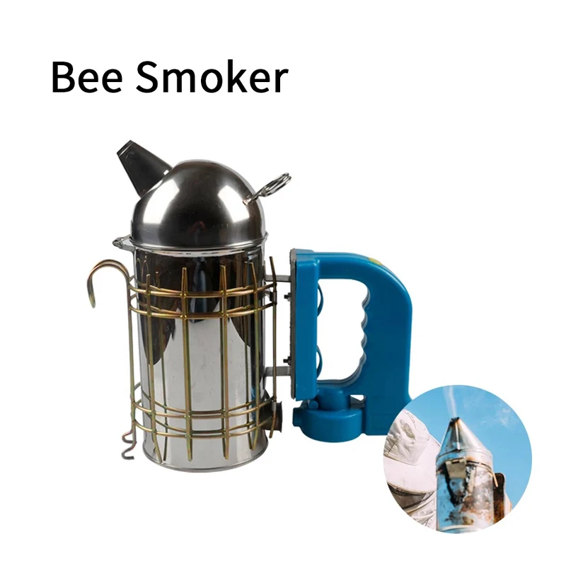 1 pcs Stainless Steel Electric European Bee Smoke Transmitter Beekeeping Tool Apiculture Beekeeping Tool Bee Smoker Beekeeping