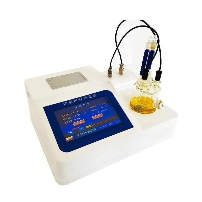 Fully Automatic High-precision Oil Karl Fischer Moisture Meter Trace Micro Coulometric Moisture Tester Built-in Printer