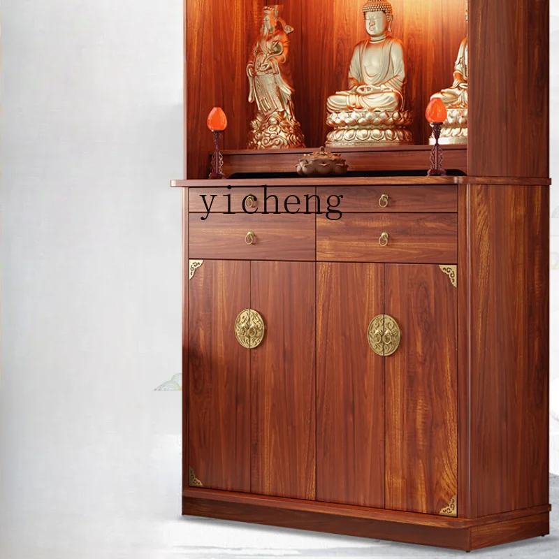 

ZF Solid Wood Buddha Shrine Altar Buddha Shrine Home Modern Style God of Wealth Cabinet Buddha Statue