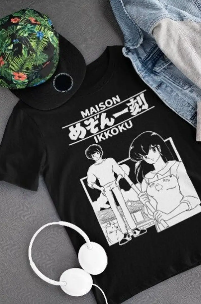 Unisex manga t-shirt, anime, genma, panda, mangá