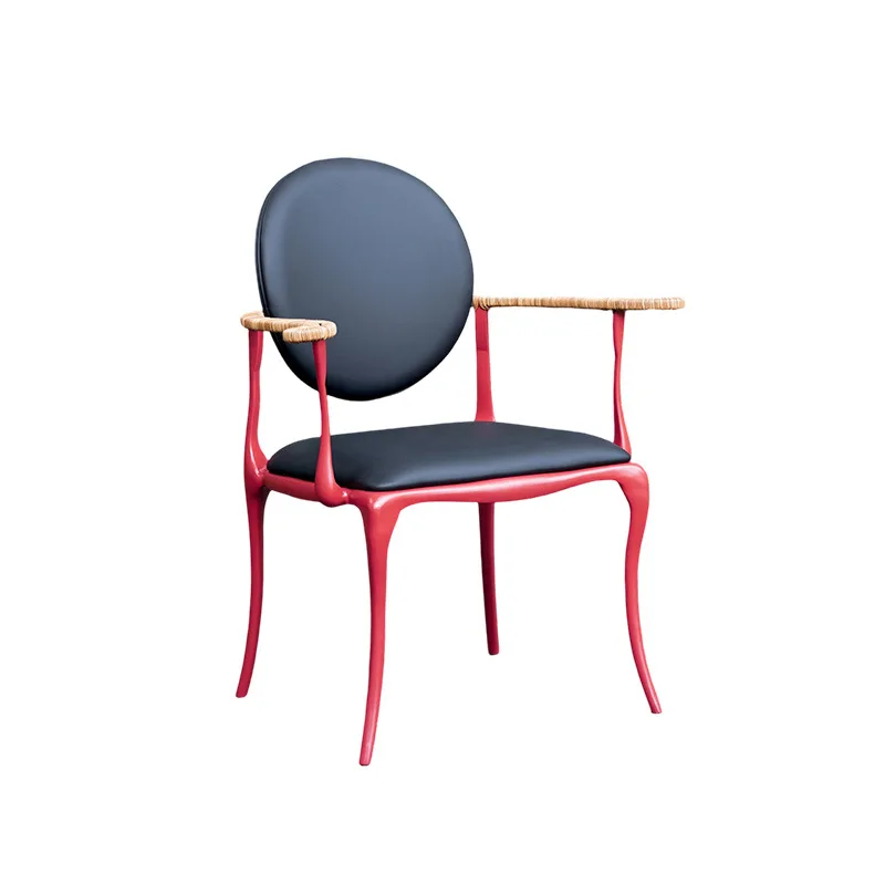 Modern Paint Microfiber Leather Home Restaurant Study Creative Dining Chair Single Chair