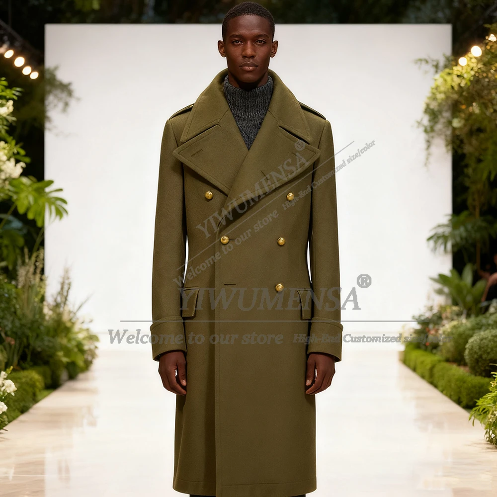 

Мужской твидовый шерстяной плащ, длинный двубортный мужской пиджак, мужские пиджаки по индивидуальному заказу, мужская деловая одежда для ужина, блейзеры