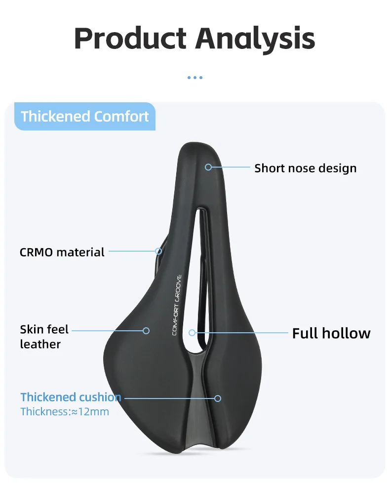 SELLE ROYAL Aeros O Hohlraum-Atmungsaktiver Fahrradsattel Ultraleichter MTB Rennrad-Sitz Weicher PU-Leder Wasserdichter Fahrradsitz – Detail 4