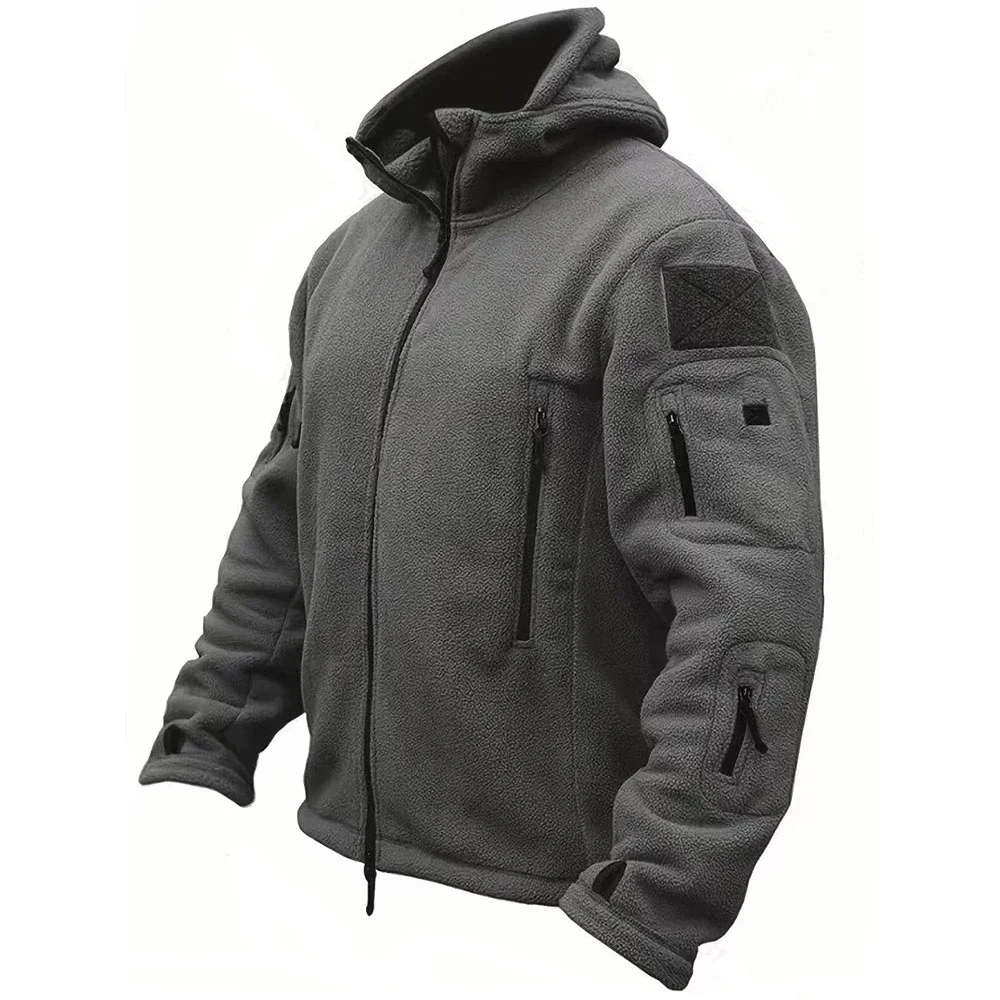 Winter Outdoors Sports Hooded Coat Militar Softshell Hiking Outdoor Army Jackets Men US Military Thermal Fleece Tactical Jacket
