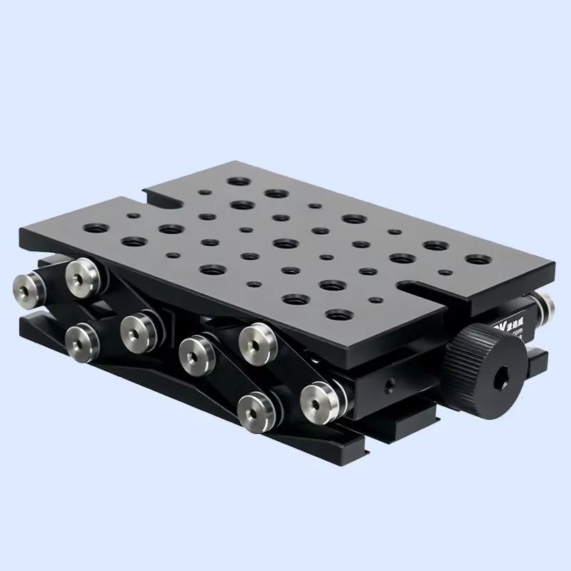 The top and bottom have various-sized threaded holes and installation slots. The Z-axis manual precision lifting platform SD415