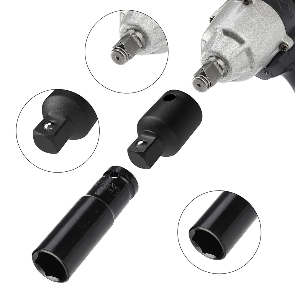 4 stücke Sockel Konverter Adapter Minderer Set 1/2 Bis 3/8 3/8 Bis 1/4 3/4 Zu 1/2 Impact Drive Sockel Adapter Reparatur Werkzeuge – Detail 8