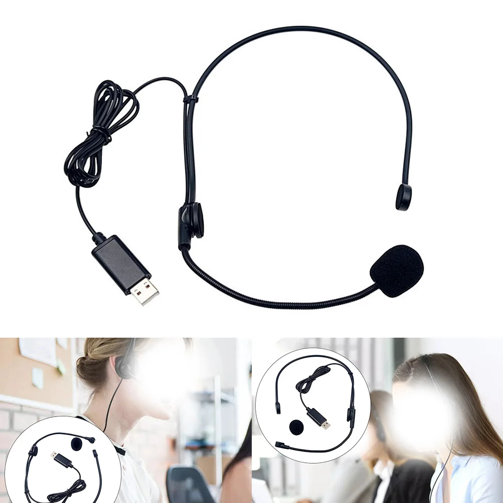 USB Headset Headphones Wired With Microphone For PC Computer Laptop Teaching For Online Learning Video Conferencing