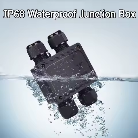 IP68 Waterproof Junction Box 4-Way 3 4pin 5-14mm H T Shape Cable Connector Waterproof External Electrical M25 Wiring Lighting
