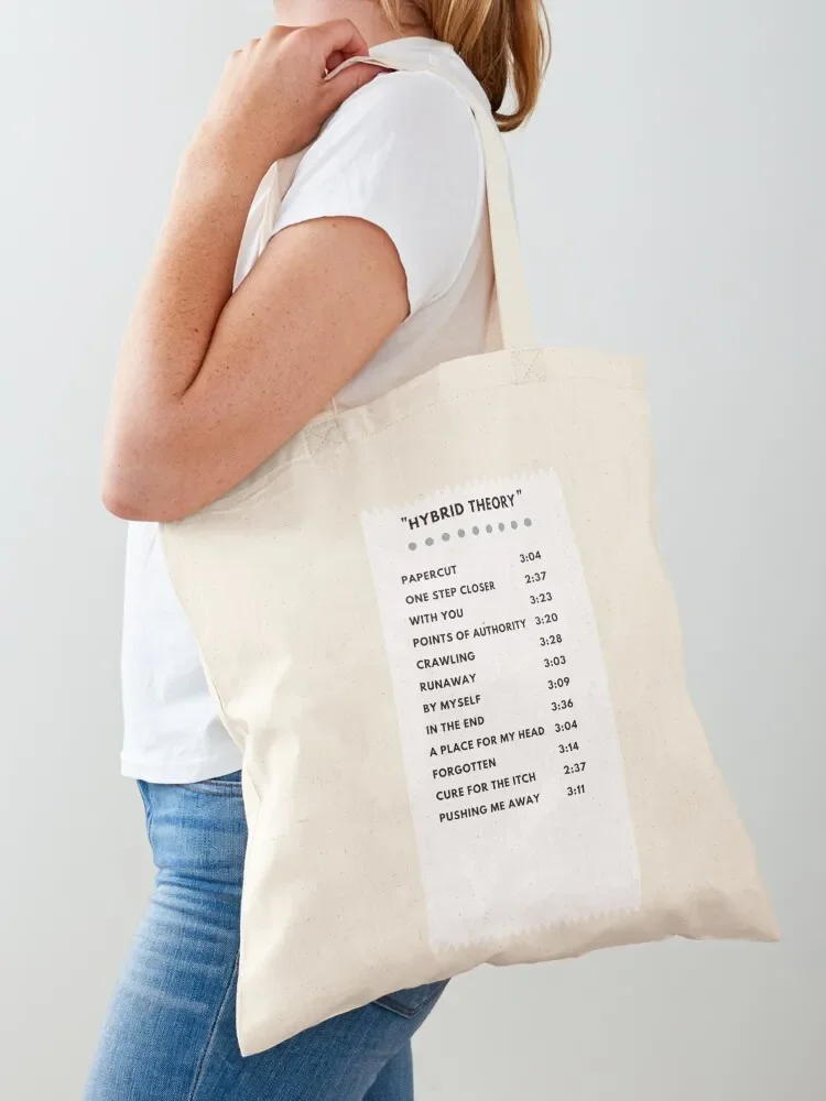 

HYBRID THEORY CARTOON RECEIPT Tote Bag free delivery bags Shopper handbag canvas tote tote bag custom