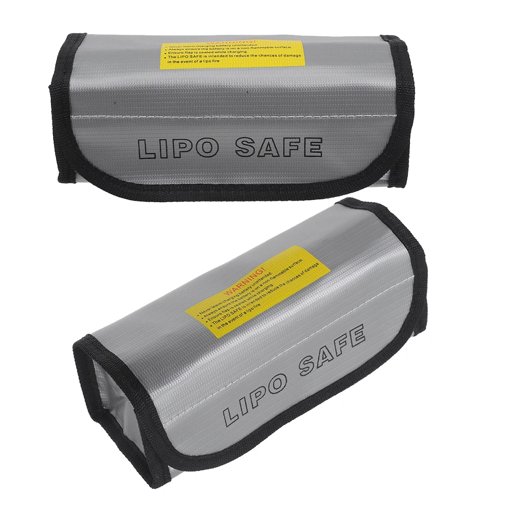 

2pcs Lipo Safety Bag Fireproof Heat Resistant Storage Pouch Explosion Proof Case Portable Reliable