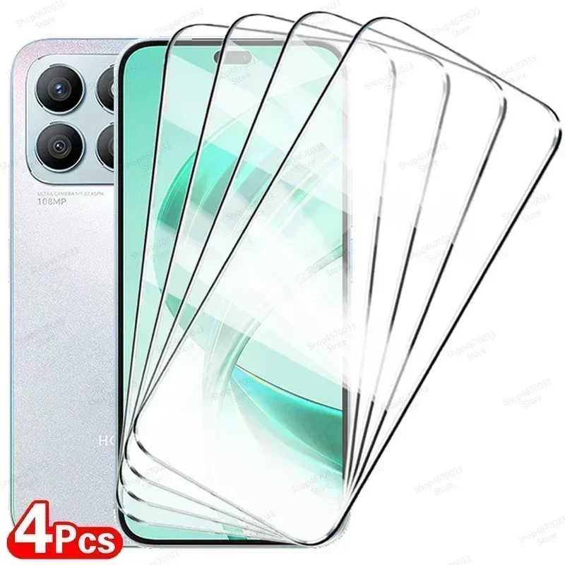 4 Uds Protector de pantalla para Honor X8B X7B 200 Lite X8 X7 X9 X8A X7A 50 SE 90 Lite vidrio templado para Huawei P30 P40 P50 P20 Lite