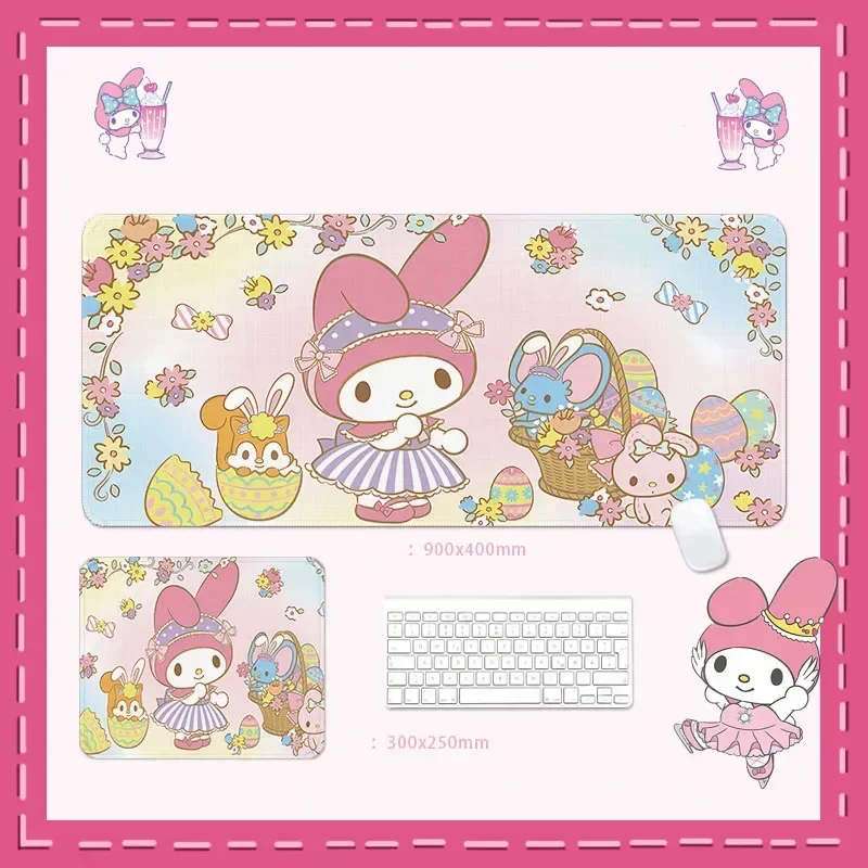 

Melody Mouse Pad Animal Cute XXL Lockedge Computer Desk Mat Keyboard Big Mouse Pad Laptop Cushion Non-slip for PC Mouse Carpet