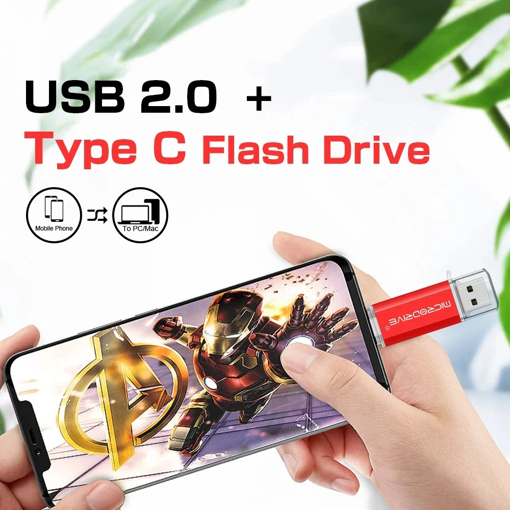 Type-c/USB Dual Interface USB Flash Drive 3.0 High Capacity 64G-128G Cell Phone Computer Dual-use Flash Drive
