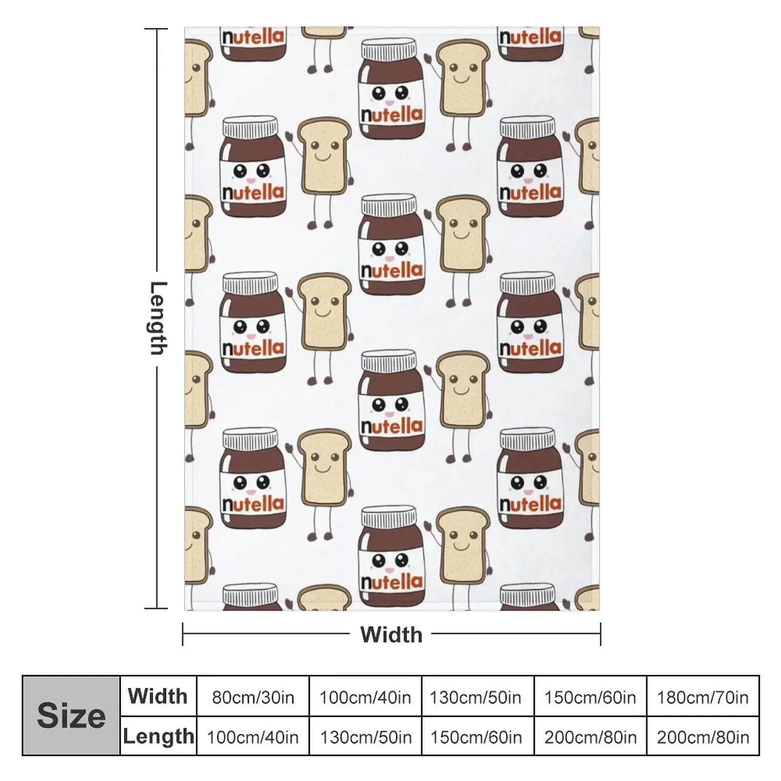 Nutella and bread Throw Blanket for babies Decoratives For Sofa Thin Heavy manga Plaid on the sofa Blankets