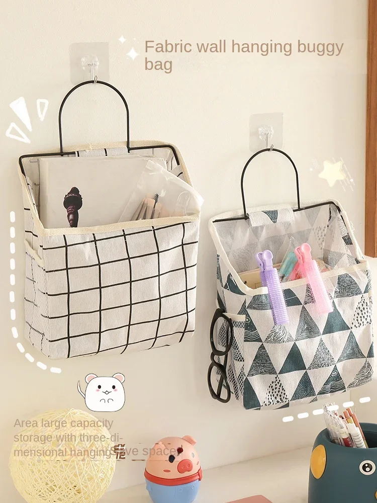 Cloth storage bag wall hanging wall hanging wall bag door back bathroom hanging pocket bag