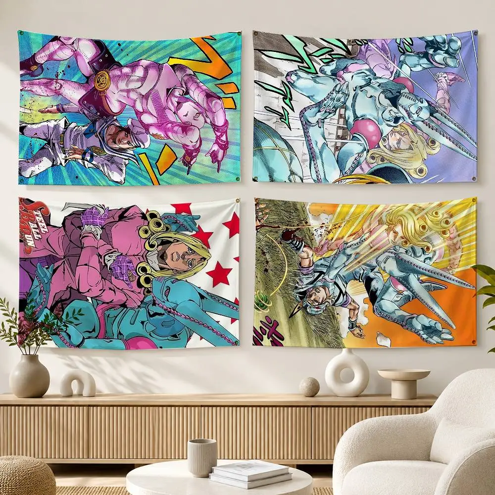 Funny V-Valentine Diego Brando SBR HD  Flags Wall Hanging Background Art Banner for Bedroom Home Outdoor Decor
