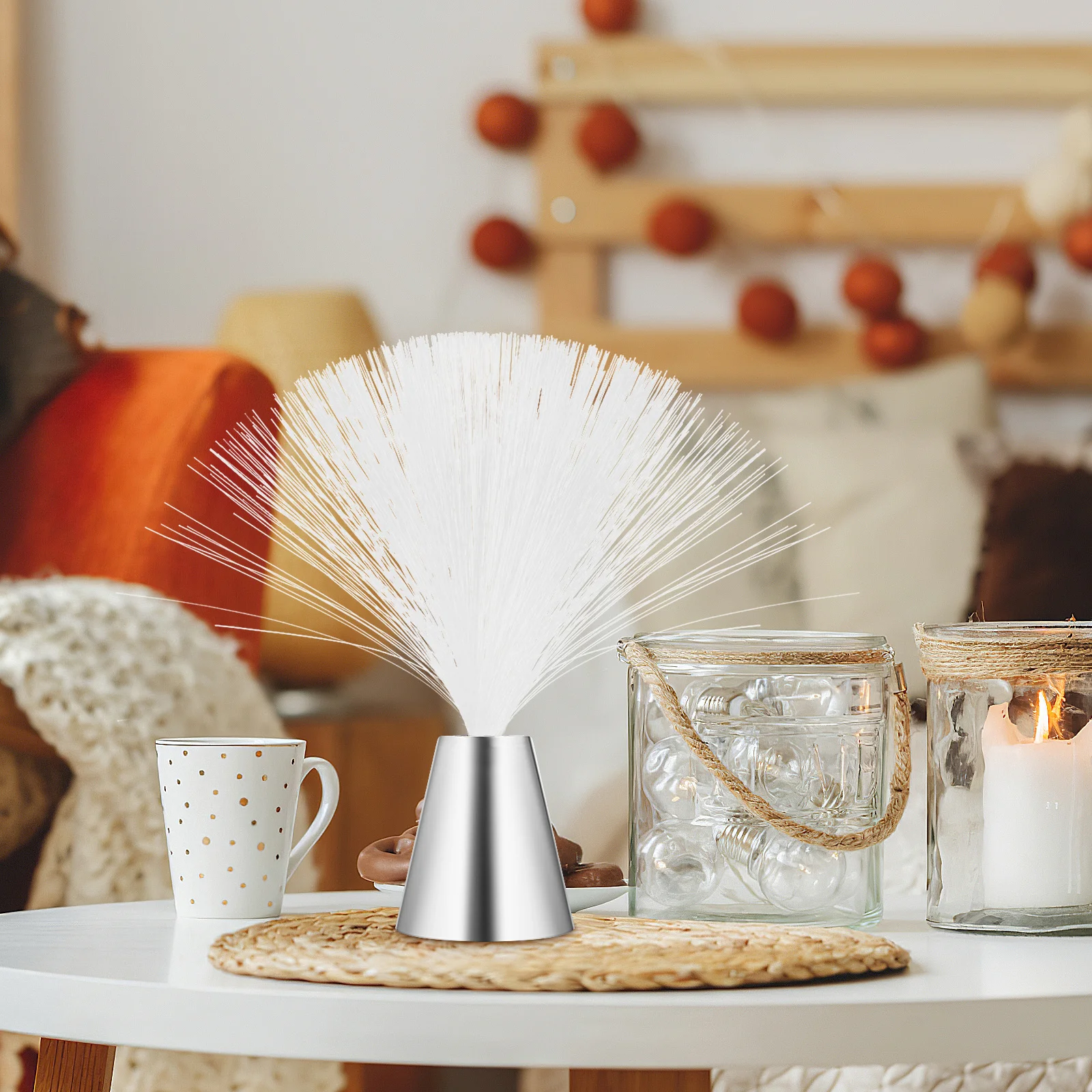 파티 저녁 식사 침실 크리스마스를 위한 운영되는 광섬유 LED 조명 3색 변화하는 낭만적인 장식 램프