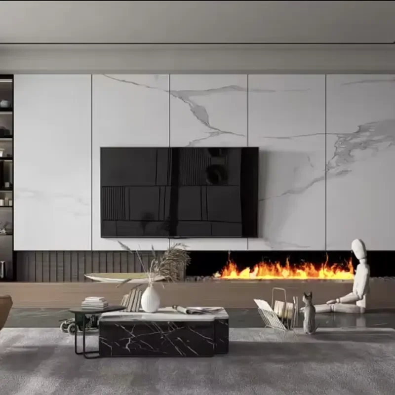 For Art Deco Electrique Cheminee a Flamme LED Humidificateur a Vapeur Cheminee Elektrikli Somine 3D Water Fireplace