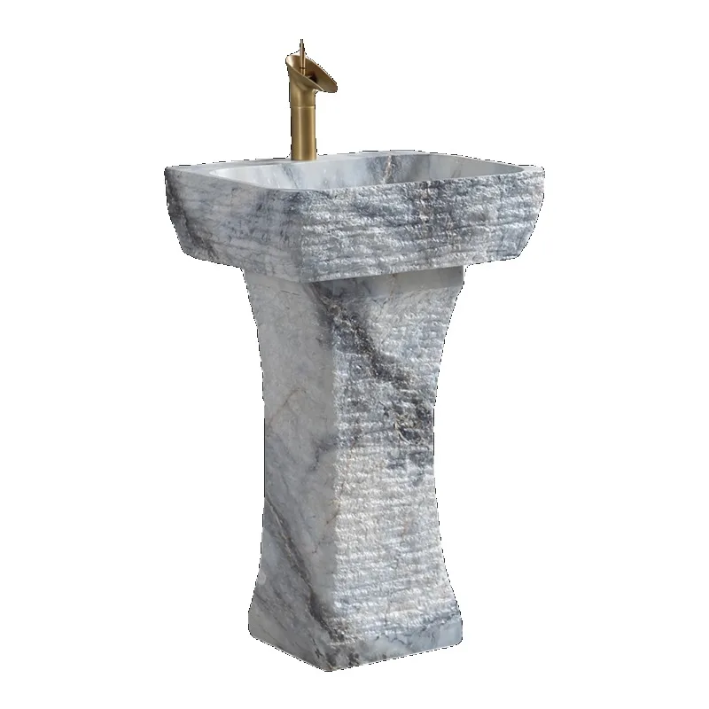 

L7 household balcony mop pool basin bathroom artificial stone column basin hotel floor-to-ceiling antique hand wash face
