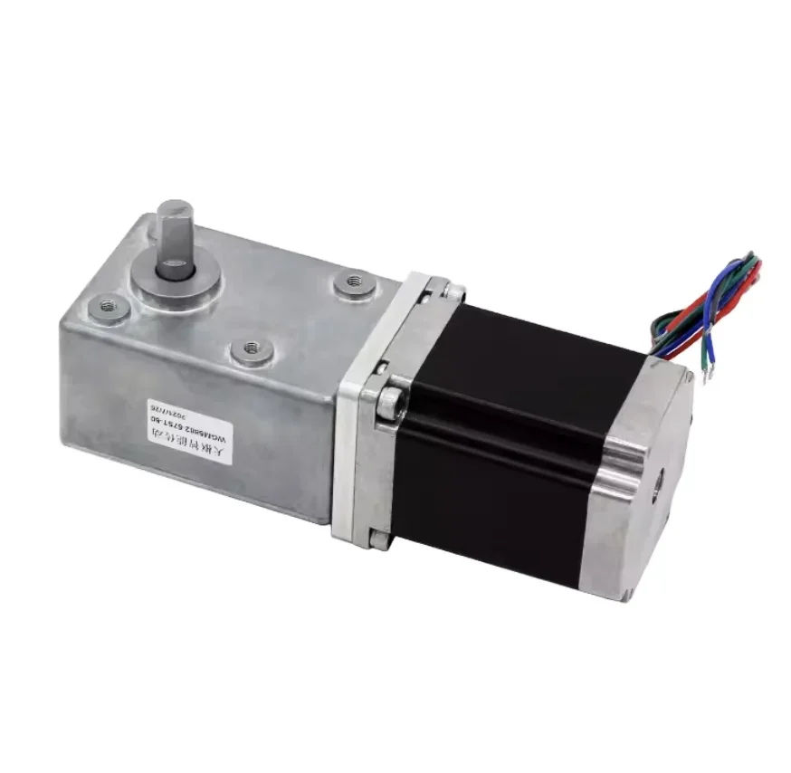 250kg.cm 57 Stepper Reducer Motor 5882 Worm Gear Right Angle All Metal Gearbox Brush Permanent Magnet High Torque Electric Boat