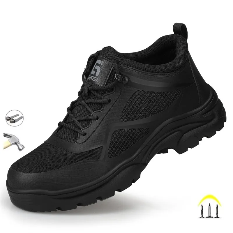 

Men's Comfortable Wear-Resistant Labor Protection Shoes Anti Impact And Puncture Casual Work Sports Safety Shoes