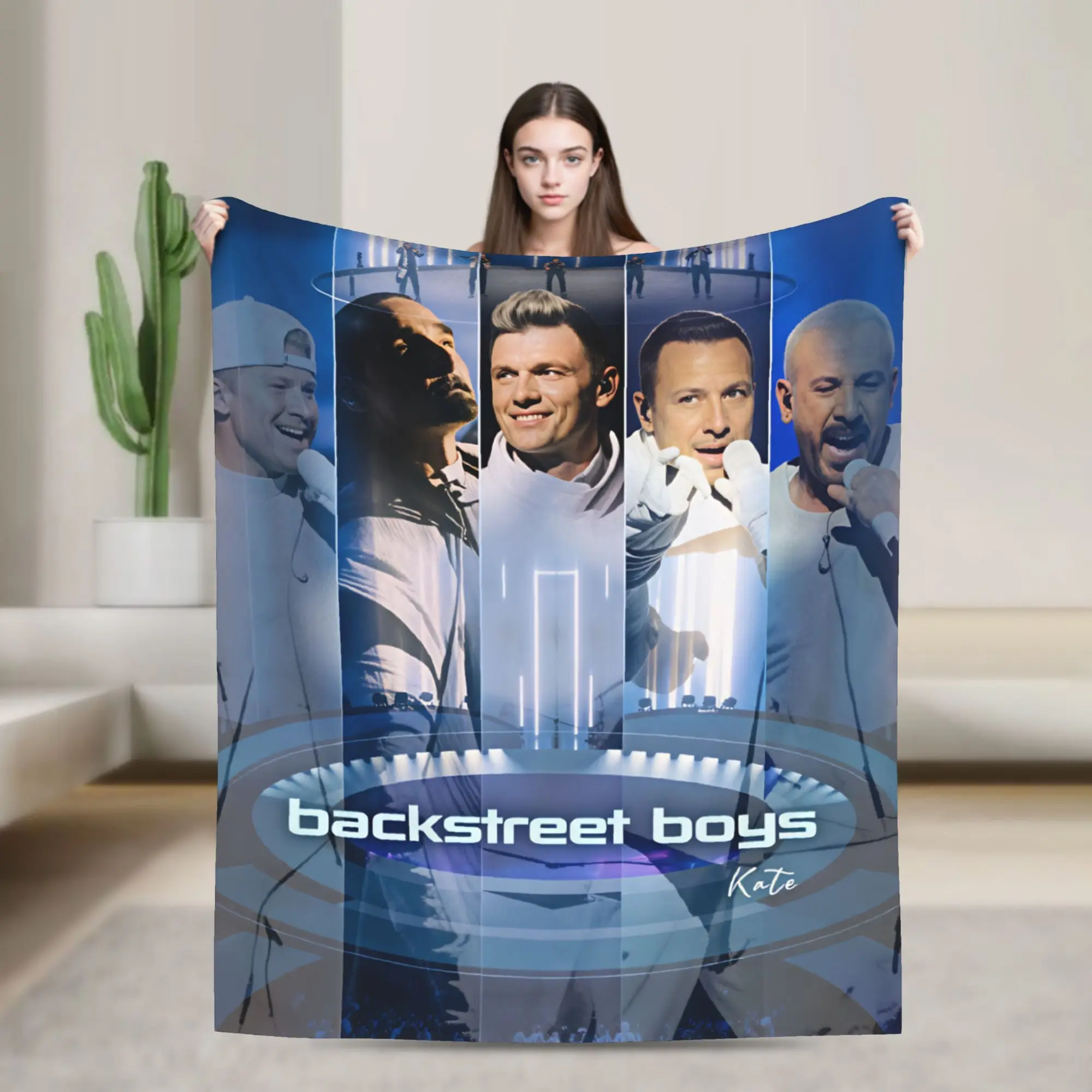 Backstreet Boys Millennium Tour Music Blanket  Camping Flannel Throw Blanket For Home Decor Soft Warm Custom DIY Bedspread Gift