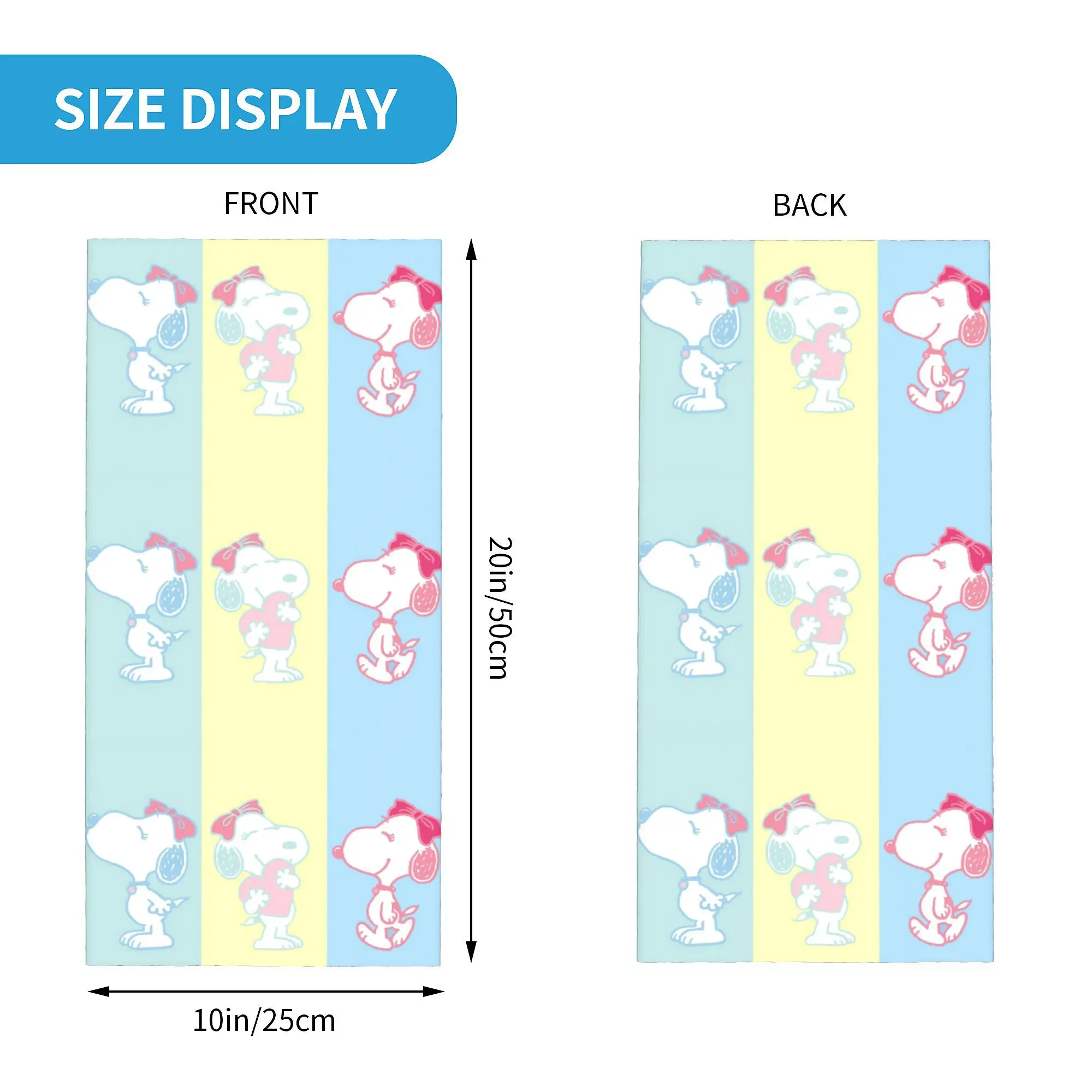 Custom Cute Snoopys Bandana Neck Gaiter UV Protection Face Scarf Cover Women Men  Headband Tube Balaclava