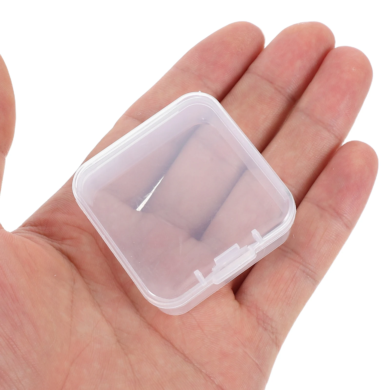 

20Pcs Square Storage Box Mini Plastic Storage Bins for Beads Jewelry Trinkets Crafting Supplies Portable Small Organizer Clear