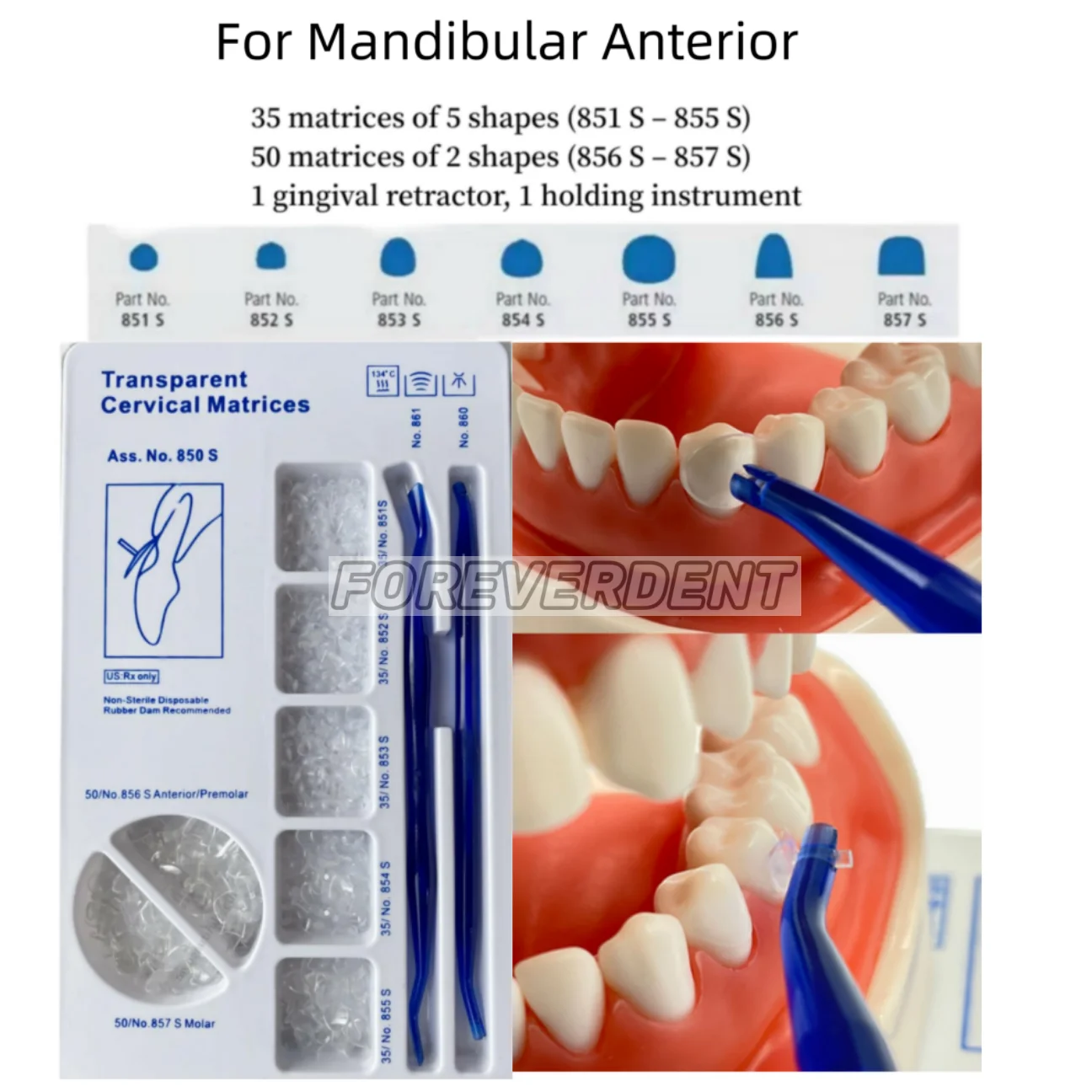 1~10Box Dental Transparent Cervical Matrices Composite Gingival Matrix Kerr Style Anterior/Premolar