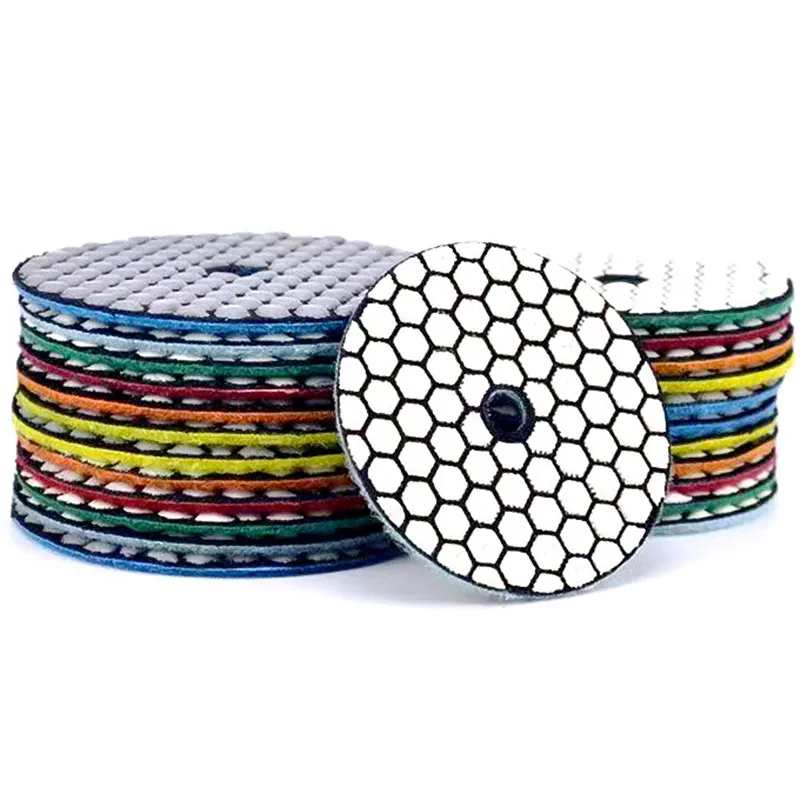 1/3/6/7 Stück Diamant-Trockenpolierpads Granit Marmor Flexible Harz-Schleifscheiben 100 mm Keramik-Steinpolierer 4 Zoll – Detail 7